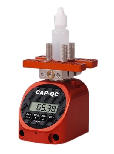 AWS CAP-QC-100z Small Cap & Vial Torque Tester, 100 oz-in Capacity